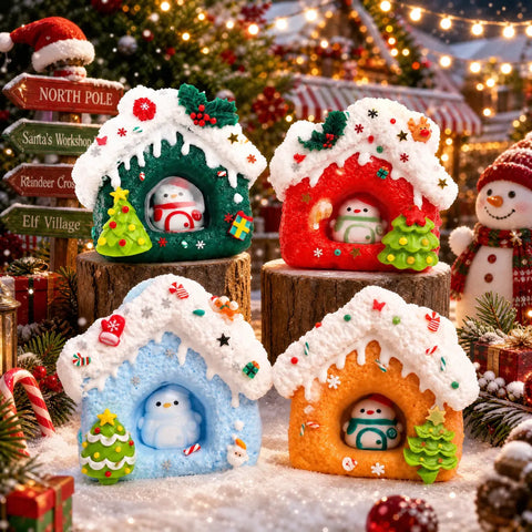 Pawtoto Winter Snowman House Series Stress Relief Toys Squishy Stressball