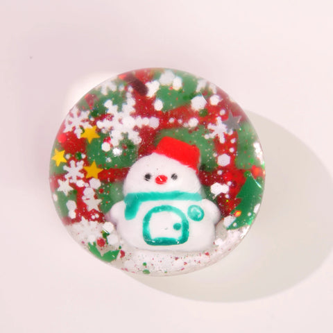Pawtoto Winter Snowman Clear Crystal Ball Stress Relief Toys Squishy Stressball