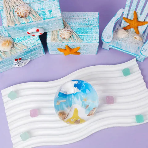 Pawtoto Beach Bliss Squishy Toy Handmade Food Grade Silicon Water Feel Firm Medium Rebound