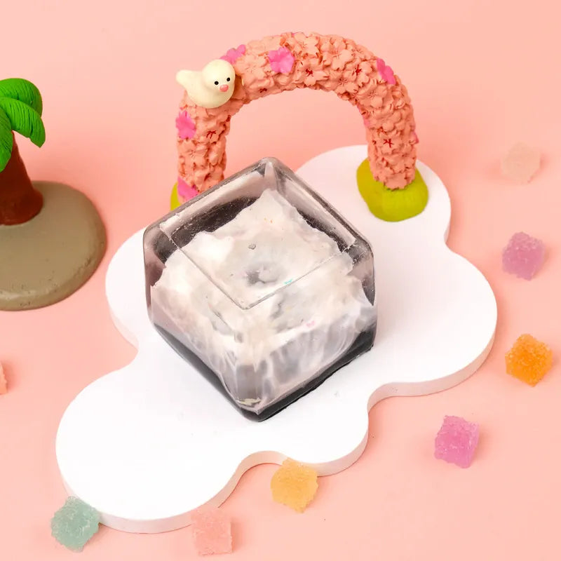 Pawtoto Glow-in-the-Dark Iceberg Squishy Toy Handmade Food Grade Silicon Creamy Clay Feel Soft Quick Rebound