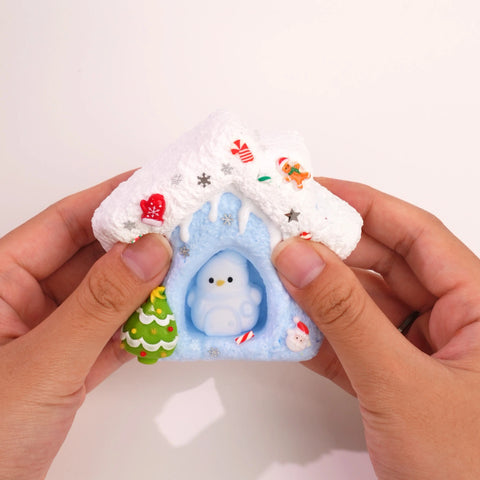 Pawtoto Winter Snowman House Series Stress Relief Toys Squishy Stressball