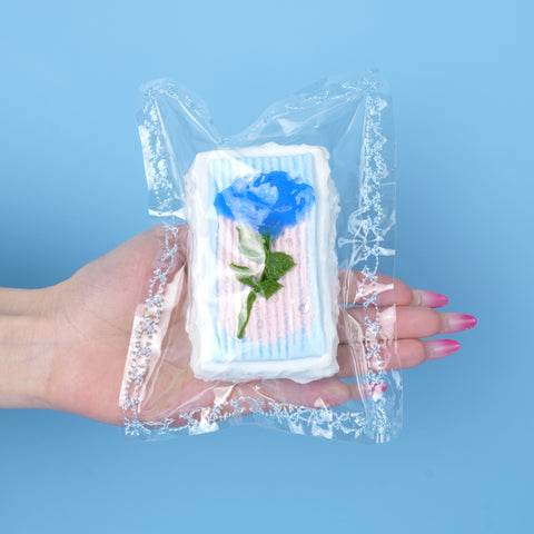 Pawtoto Valentine's Day Rose Coconut Milk Brick Series Squishy Toy Handmade Food Grade Silicon Creamy Clay Feel Soft Quick Rebound