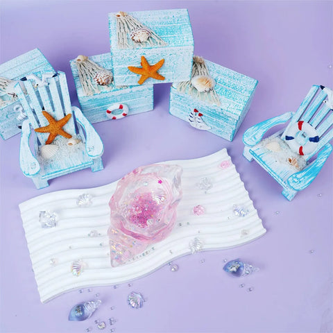 Pawtoto Clear Seashell Squishy Toy Handmade Food Grade Silicon Water Feel Medium Firm Quick Rebound