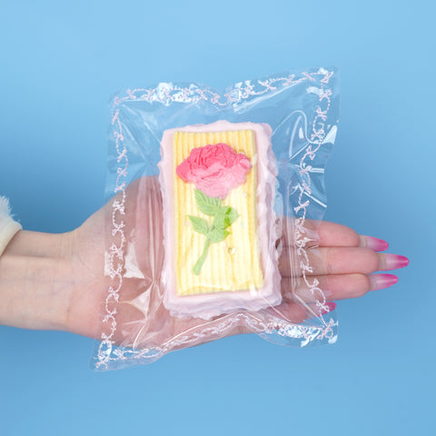 Pawtoto Valentine's Day Rose Coconut Milk Brick Series Squishy Toy Handmade Food Grade Silicon Creamy Clay Feel Soft Quick Rebound