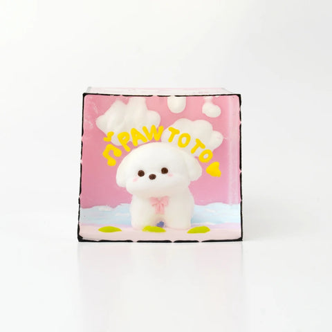 Pawtoto Outline Puppy Scenery Squishy Toy Handmade Food Grade Silicon Creamy Clay Feel Soft Quick Rebound