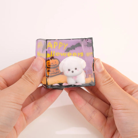 Pawtoto Outlined Puppy Halloween Scenery Limited Stress Relief Toys Squishy Stressball