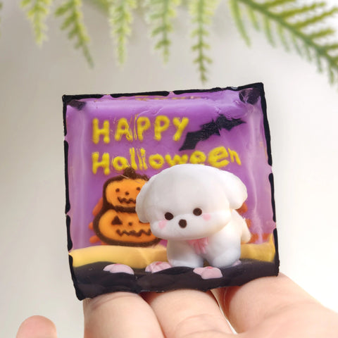 Pawtoto Outlined Puppy Halloween Scenery Limited Stress Relief Toys Squishy Stressball