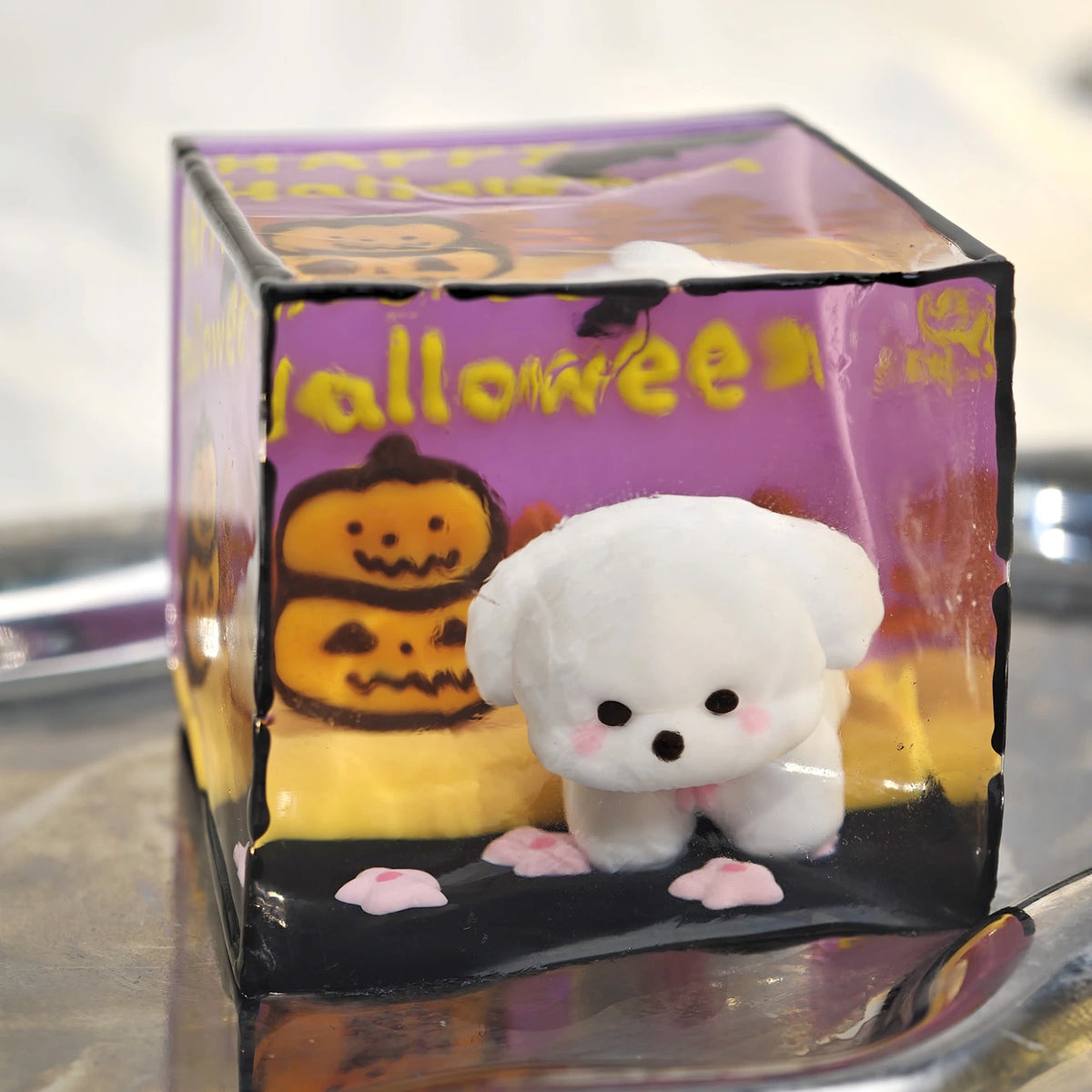 Pawtoto Outlined Puppy Halloween Scenery Limited Stress Relief Toys Squishy Stressball
