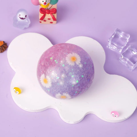 Pawtoto Daisy-shaped rubber ball Stress Relief Toys Squishy Stressball