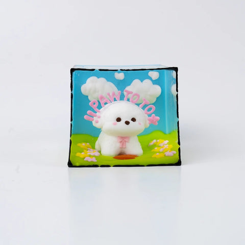 Pawtoto Outline Puppy Scenery Squishy Toy Handmade Food Grade Silicon Creamy Clay Feel Soft Quick Rebound