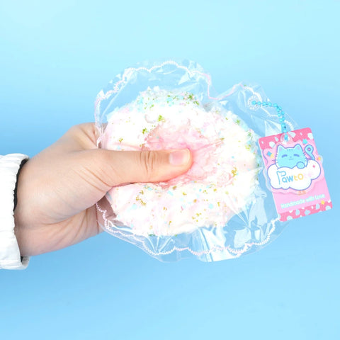 Pawtoto Floral Words: Crystal Romance Wishing Pool Squishy Toy Handmade Food Grade Silicon Creamy Clay Feel Soft Quick Rebound