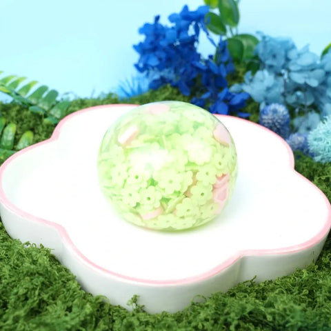 Pawtoto Spring Bloom Ball Squishy Toy Handmade Food Grade Silicon Creamy Clay Feel Soft Quick Rebound