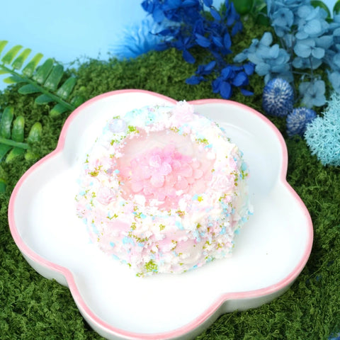 Pawtoto Floral Words: Crystal Romance Wishing Pool Squishy Toy Handmade Food Grade Silicon Creamy Clay Feel Soft Quick Rebound