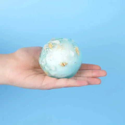 Pawtoto Pelagic Glacier Ball (Fragile & Short-lived) Squishy Toy Handmade Food Grade Silicon Creamy Clay Feel Soft Quick Rebound