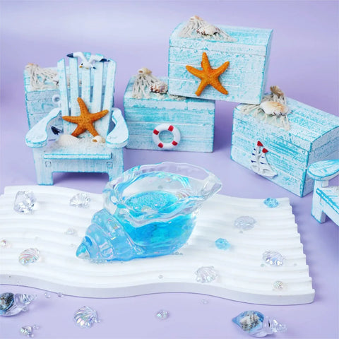 Pawtoto Clear Seashell Squishy Toy Handmade Food Grade Silicon Water Feel Medium Firm Quick Rebound