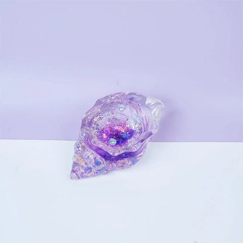 Pawtoto Clear Seashell Squishy Toy Handmade Food Grade Silicon Water Feel Medium Firm Quick Rebound