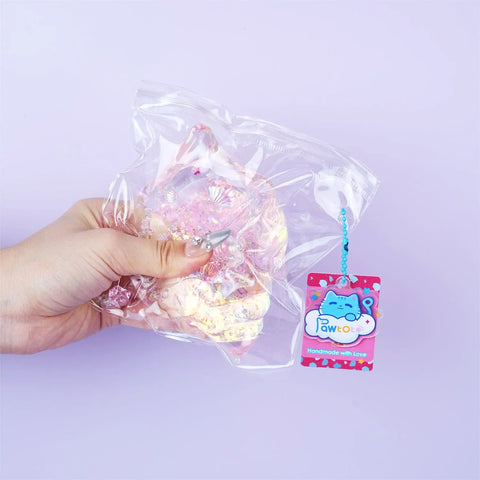 Pawtoto Clear Seashell Squishy Toy Handmade Food Grade Silicon Water Feel Medium Firm Quick Rebound