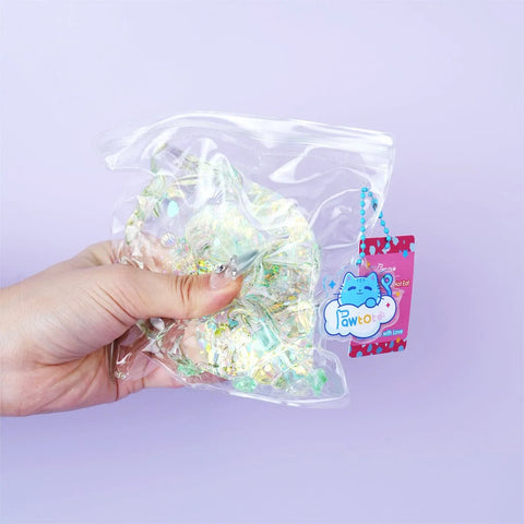 Pawtoto Clear Seashell Squishy Toy Handmade Food Grade Silicon Water Feel Medium Firm Quick Rebound