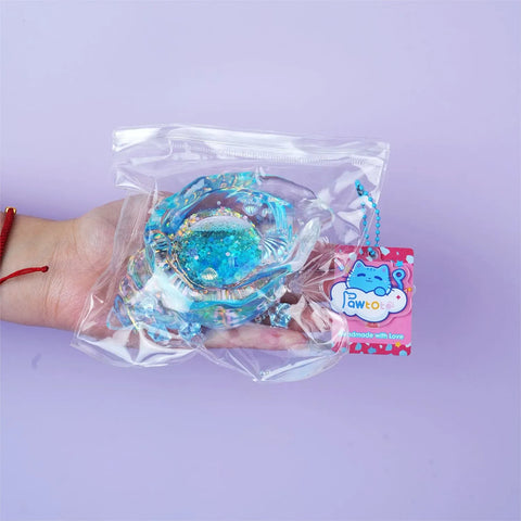 Pawtoto Clear Seashell Squishy Toy Handmade Food Grade Silicon Water Feel Medium Firm Quick Rebound