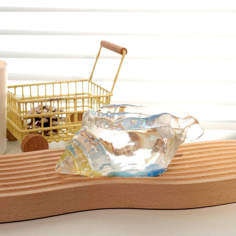 Pawtoto Clear Seashell Squishy Toy Handmade Food Grade Silicon Water Feel Medium Firm Quick Rebound