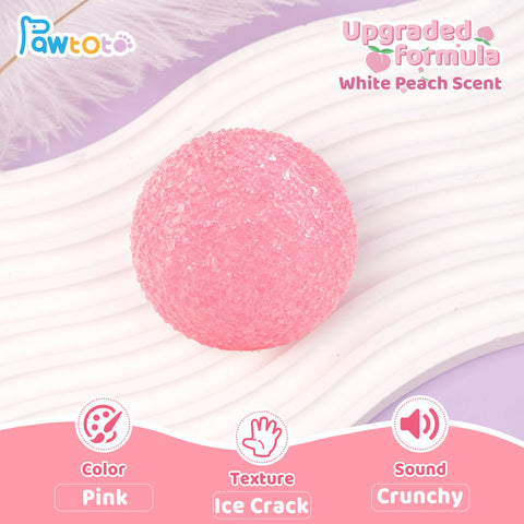 Pawtoto Peach Scented Mochi Ball Squishy Toy Handmade TPR Medium Soft