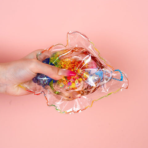 Pawtoto Clear Seashell Squishy Toy Handmade Food Grade Silicon Water Feel Medium Firm Quick Rebound