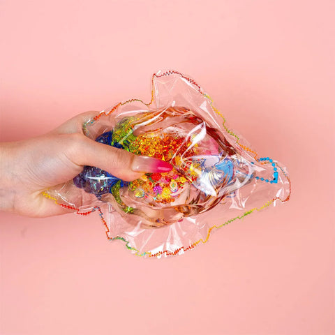 Pawtoto Clear Seashell Squishy Toy Handmade Food Grade Silicon Water Feel Medium Firm Quick Rebound