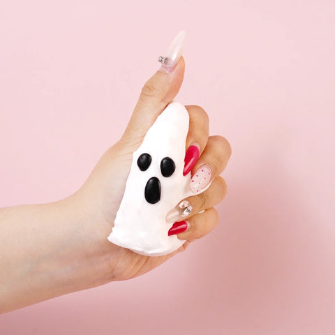 Pawtoto Halloween Little Ghost Squishy Toy Handmade Food Grade Silicon Creamy Clay Feel Firm Soft Quick Rebound