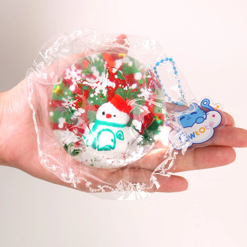 Pawtoto Winter Snowman Clear Crystal Ball Stress Relief Toys Squishy Stressball