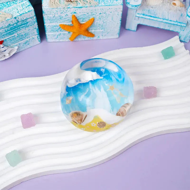 Pawtoto Beach Bliss Squishy Toy Handmade Food Grade Silicon Water Feel Firm Medium Rebound