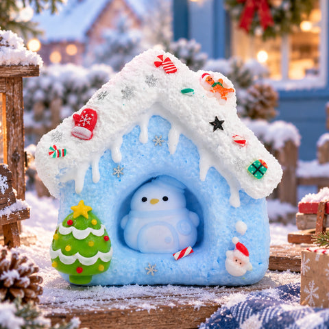 Pawtoto Winter Snowman House Series Stress Relief Toys Squishy Stressball