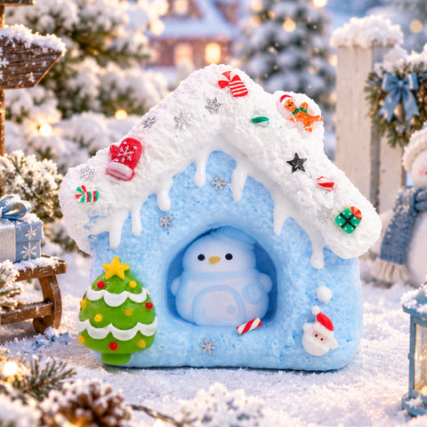 Pawtoto Winter Snowman House Series Stress Relief Toys Squishy Stressball