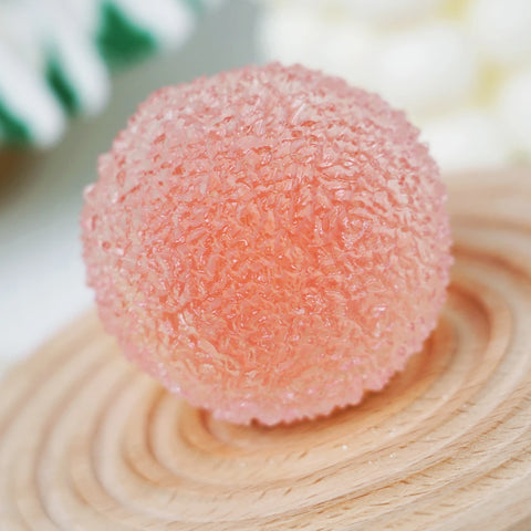 Grape Beads Pink-Handcrafted Crystal Mochi Ball Trio