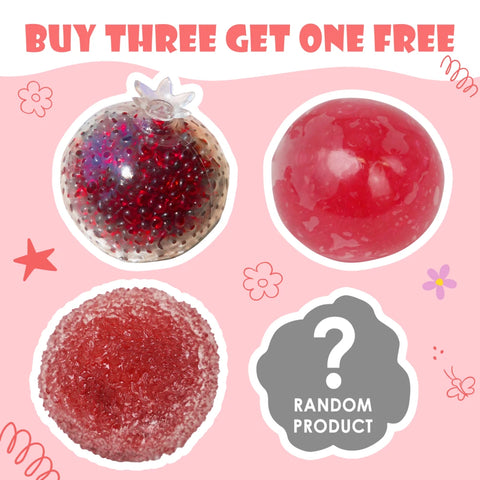Pawtoto Grape Beads Pink-Handcrafted Grape Bead Sensory Squeeze Ball Squishy Toy Handmade