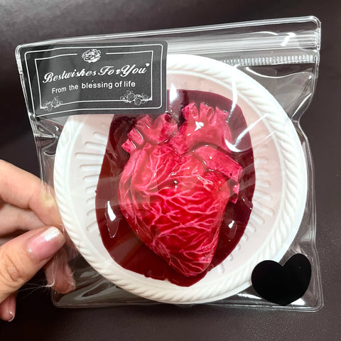 Pawtoto Realistic Silicone Heart Squishy Toy Food Grade Silicon Clay Feel Very Soft Slow Rebound