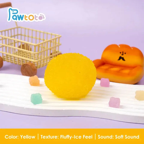 Pawtoto Crystal Mochi Ball Squishy Toy Handmade TPR Soft