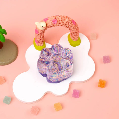 Pawtoto ミニベビーピーナッツイエロースクイーズおもちゃ 手作り食品グレードシリコン クリーミーな感触 柔らかく素早く反発