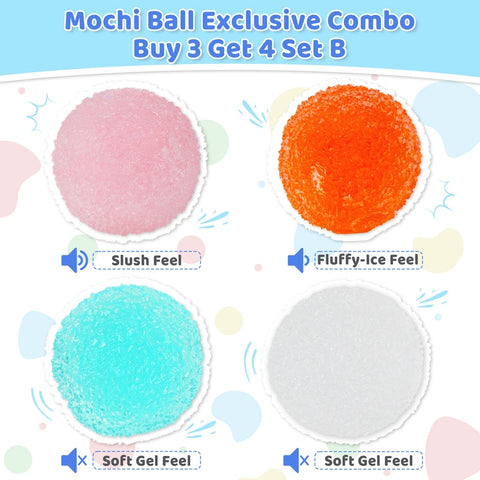 Pawtoto Crystal Mochi Ball Squishy Toy Handmade TPR Soft