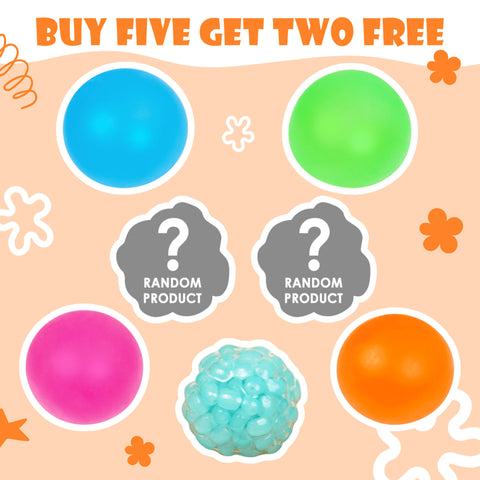 Pawtoto Grape Beads Pink-Handcrafted Grape Bead Sensory Squeeze Ball Squishy Toy Handmade