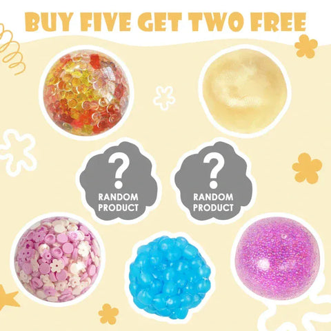 Pawtoto ハンドメイド センサリースクイーズボール – ストレス解消フィジェットトイ、柔らかく伸縮性のあるスクイーズボールコレクション