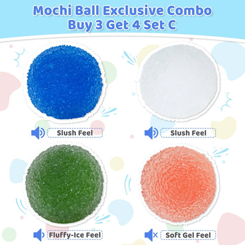 Pawtoto Crystal Mochi Ball Squishy Toy Handmade TPR Soft