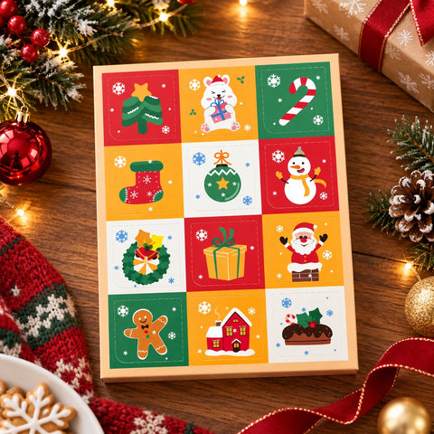 Pawtoto Christmas Squishy Advent Calendar Bundle - Holiday Poke & Squeeze Countdown Box Set Stress Relief Toys Squishy Stressball