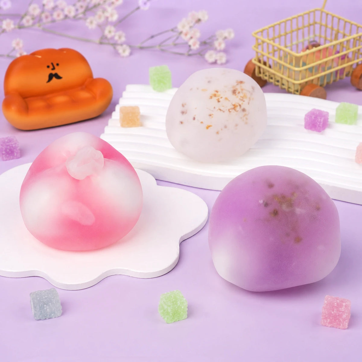 Pawtoto Creamy Crispy Ball Stress Relief Toys Squishy Stressball
