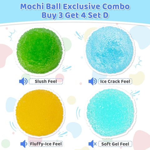 Pawtoto Crystal Mochi Ball Squishy Toy Handmade TPR Soft
