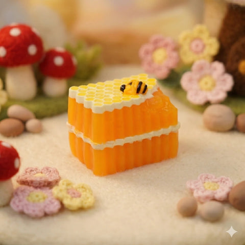 Honeycomb Little Bee Square BrickFood Grade SiliconCreamy Clay Feel Soft Quick Rebound