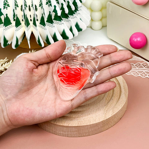 Pawtoto Glitter Heart Squishy (Mini Pendant Version) Food Grade Silicon Water Feel Medium Softness Quick Rebound