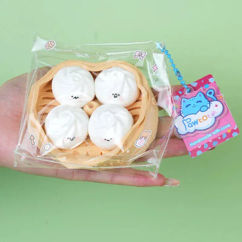 Pawtoto A Basket of Bao Squishy Toy Handmade Food Grade Silicon