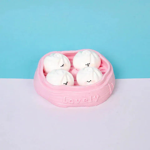 Pawtoto 바오 빵 바구니 스퀴시 장난감 수제 식품 등급 실리콘