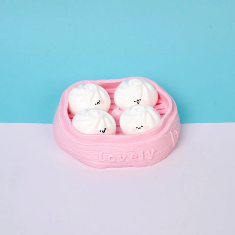 Pawtoto A Basket of Bao Squishy Toy Handmade Food Grade Silicon