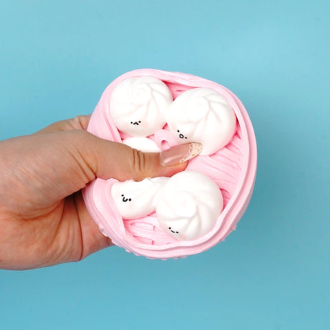 Pawtoto A Basket of Bao Squishy Toy Handmade Food Grade Silicon